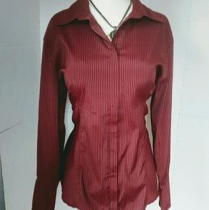 DCC TOP Missy zip down blouse!! NWOT